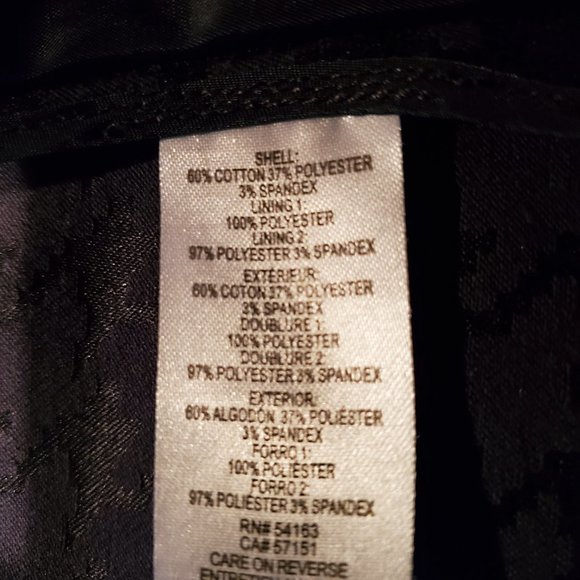 Tommy Hilfiger Women Size 6 relax fit blazer in Navy Houndstooth - Picture 7 of 7